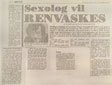 Sexolog vil renvaskes